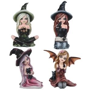 Gothic Witch Fairy Girl Statue Figurines (ROSA, ZELDA, REGAN, SHAYLEE)